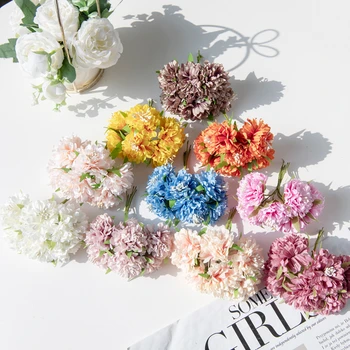 12 Adet yapay çiçekler Karalama Defteri Düğün Buket Gelin Aksesuarları Gümrükleme noel ev Dekorasyonu için İpek Papatya Ercik