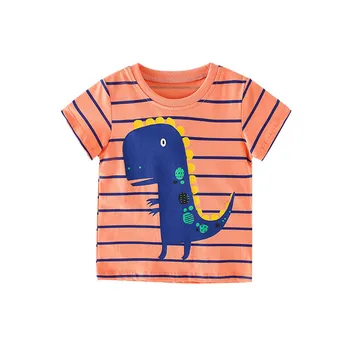 Atlama Metre Yeni Varış Dinozorlar Çocuk T Shirt Sıcak Satış Bebek pamuklu giysiler çocuk Tees Tops Pamuk yaz giysileri