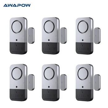 Awapow Kablosuz Kapı Pencere Sensörleri Alarm 120dB Ev Anti-hırsızlık Güvenlik Koruma Sistemi Kapı Pencere Manyetik hırsız alarmı