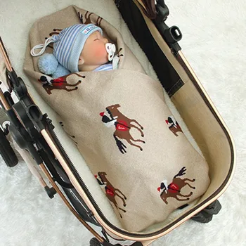 Bebek Battaniye Örme Yenidoğan Sevimli Karikatür Yumuşak Sıcak Kundak Çocuk banyo havluları 100 * 80 cm Toddler Infantil Arabası yatak battaniyesi