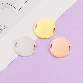 Fnixtar 20 Adet 20mm Ayna Cilalı Paslanmaz Çelik Yuvarlak Diskler Boş Bağlayıcı Charms DIY Damga Yapımı İçin Kolye Bilezik