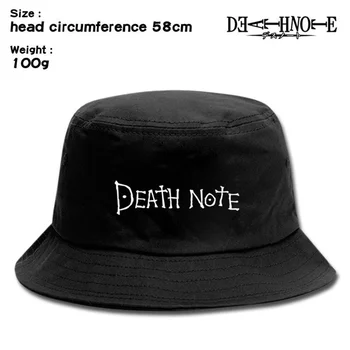 Japon animesi Ölüm Notu Logo tuval şapka yeni popüler balıkçı şapkası Moda yeni serigrafi kap