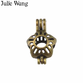 Julie Wang 2 adet Alaşım uçucu yağ Difüzör Parfüm İçi Boş Yıldız Madalyon Kolye Küpe Kolye Takı Yapma Aksesuarları