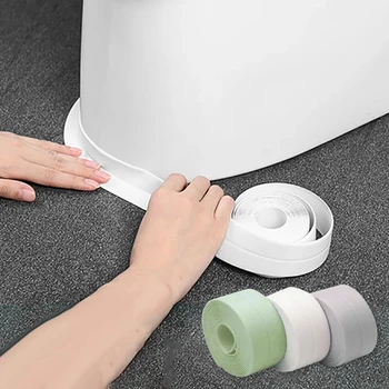 Mutfak Banyo Duş Lavabo Banyo Sızdırmazlık Bandı Bant PVC Su Geçirmez Kendinden yapışkanlı Duvar sticker Köşe Kapı Dikiş Boşluğu Sızdırmazlık Bandı