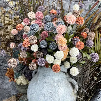 SunMade Ins Karahindiba Çiçek Topu Şube Ipek yapay çiçekler Ev Düğün Dekor Flore Düzenleme Aksesuarları Sahte Flores