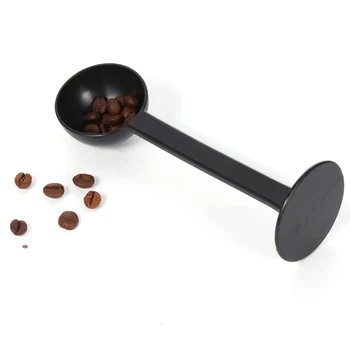Sıkıştırma Kepçe 2 in 1 Kahve Kaşığı Fasulye Tozu Kepçe Kahve Tozu Coffeeware Ölçüm Sabotaj Kaşık Plastik Kahve Çay Araçları
