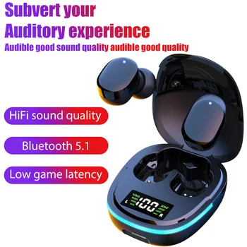 TWS G9S kablosuz kulaklıklar Bluetooth 5.1 Kulaklık HiFi Ses Kulaklık Su Geçirmez Gürültü Azaltma Spor mikrofonlu tekli kulaklıklar