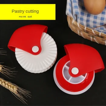 Yaratıcı Pasta Curling Tekerlek Manuel Şehriye Kesici Tekerlek Bıçak Ev Pasta Kesme Tekerleği Mutfak Pişirme Gadget
