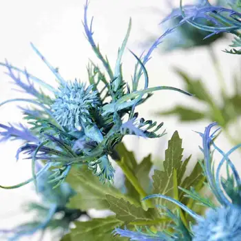 Yeni Ipek Kumaş Simülasyon Eryngium Bitki Plastik Ev Çiçek Düzenleme Dekorasyon Çiçek Malzeme Yaratıcı Sanat Artific B7Y0