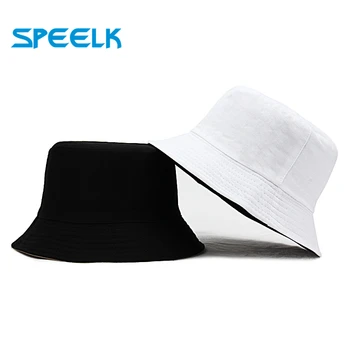 Yeni Unisex güneş şapkaları Kadın Yaz Çift Taraflı kova şapka Erkekler Saf Renk Panama Fedoras Açık Balıkçı Şapka Siperliği Havza Kap
