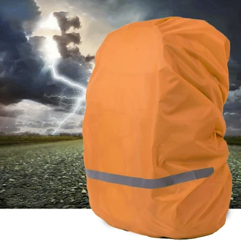 Yüksek dereceli yansıtıcı ışık Yağmurluk sırt çantası yağmur kılıfı Su geçirmez Yağmur Panço Ultralight omuzdan askili çanta Sırt Çantası Yağmurluk